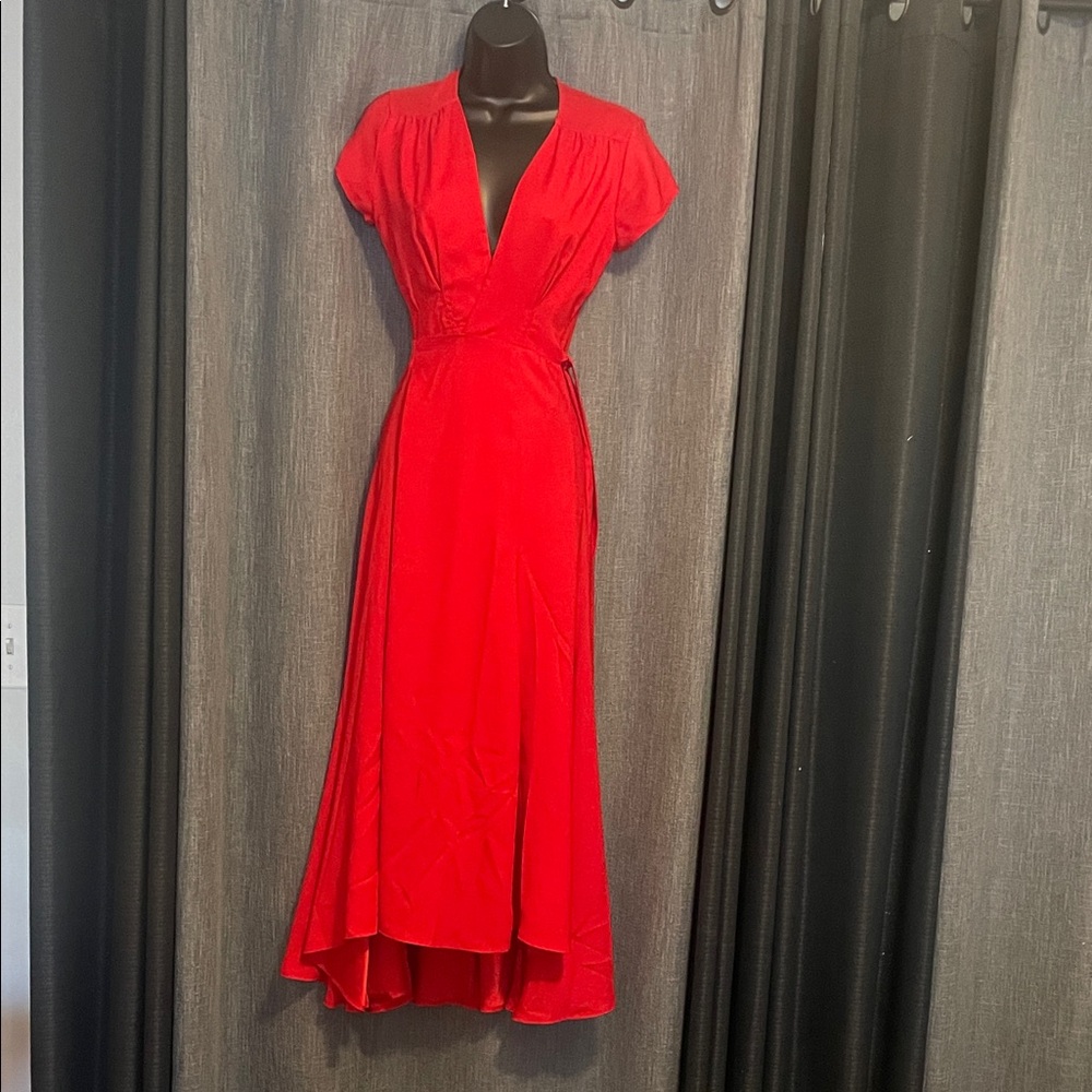Two Arrows wrap around Elegant Red Women's Dress